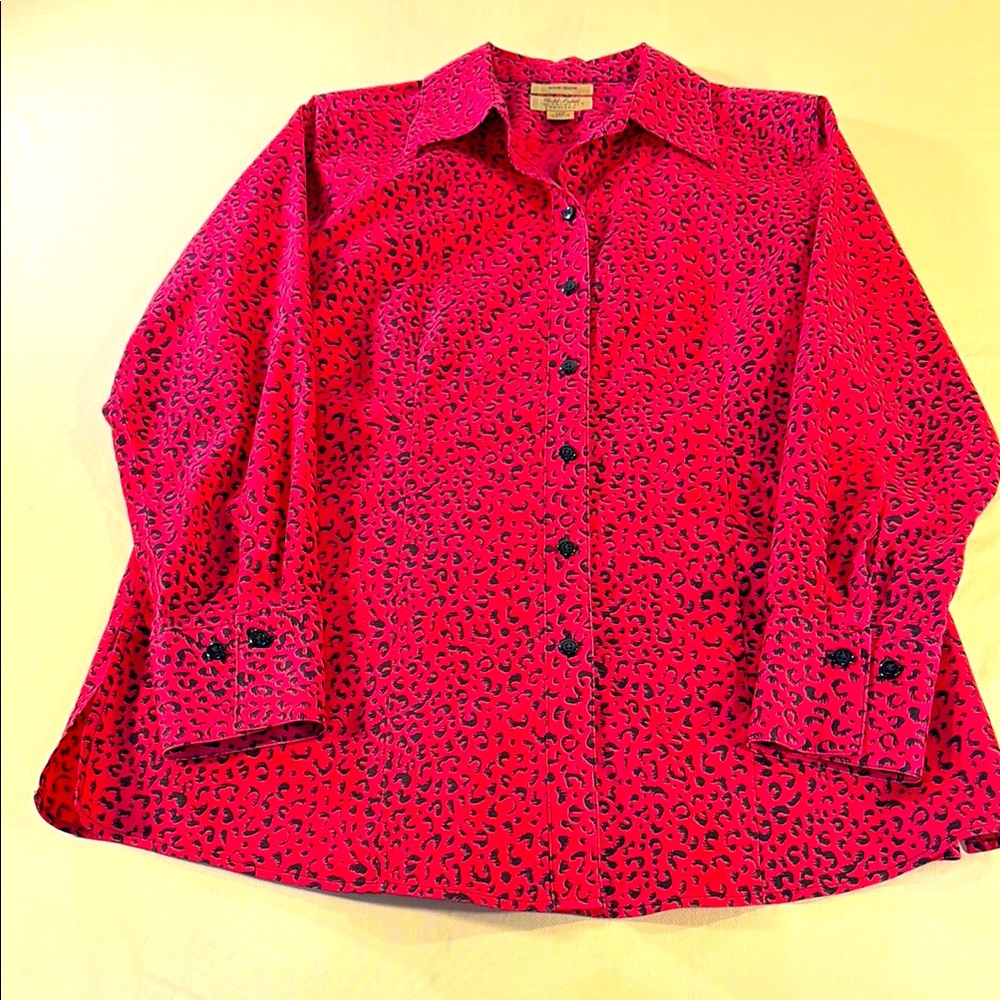 Gold label investment petites women’s button down blouse